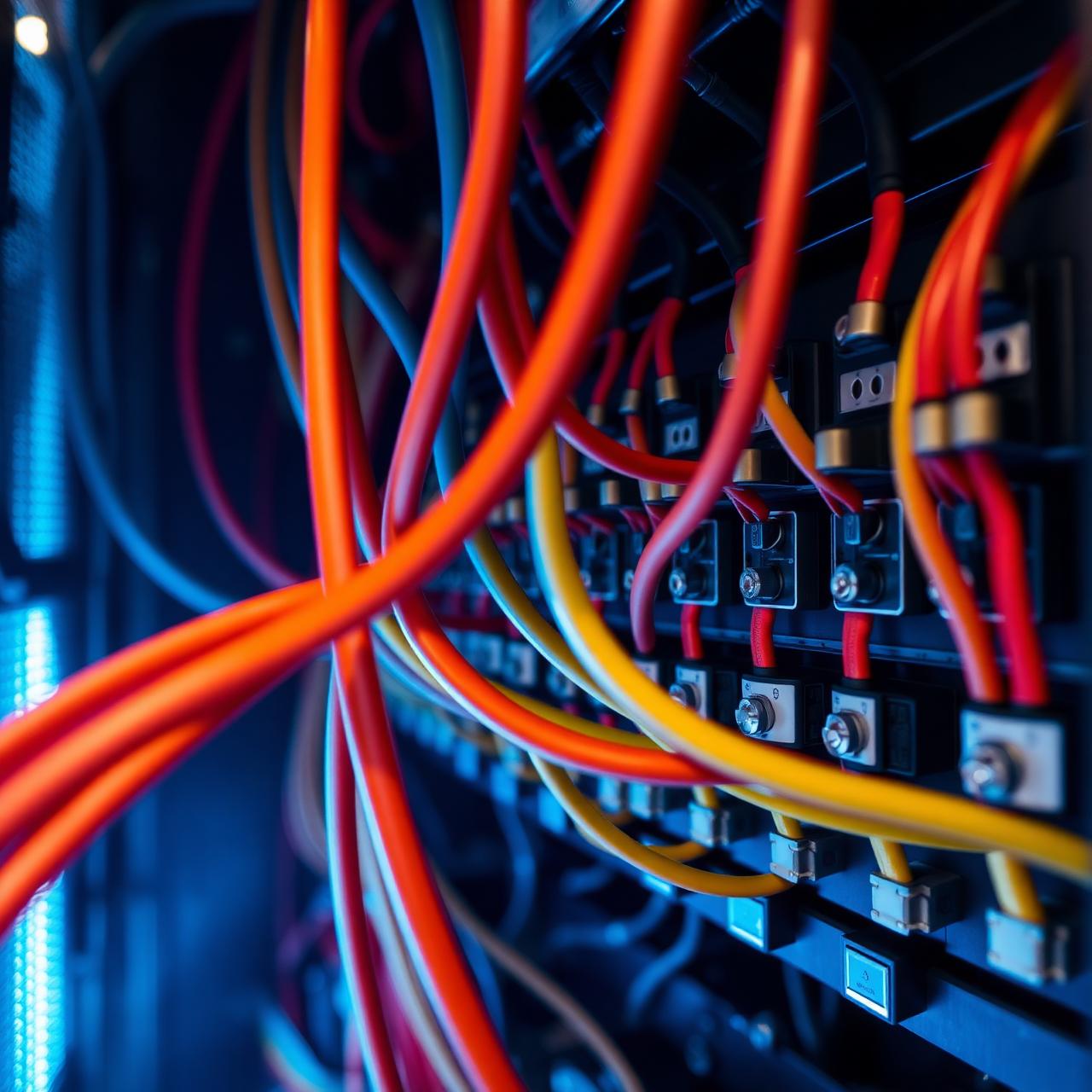 Câblage d'armoire électrique industrielle de précision